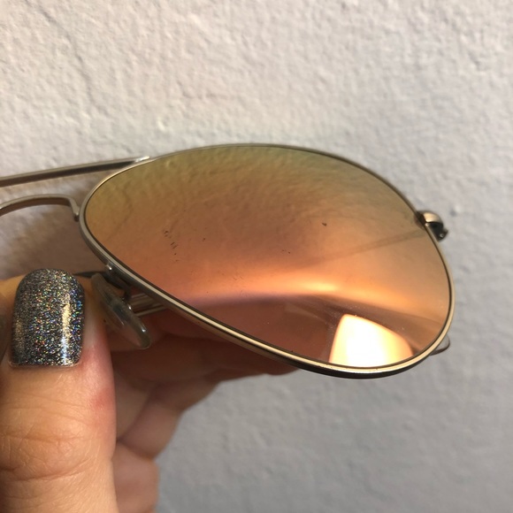 Authentic Ray-Ban Pink Reflective Aviators - Picture 7 of 8